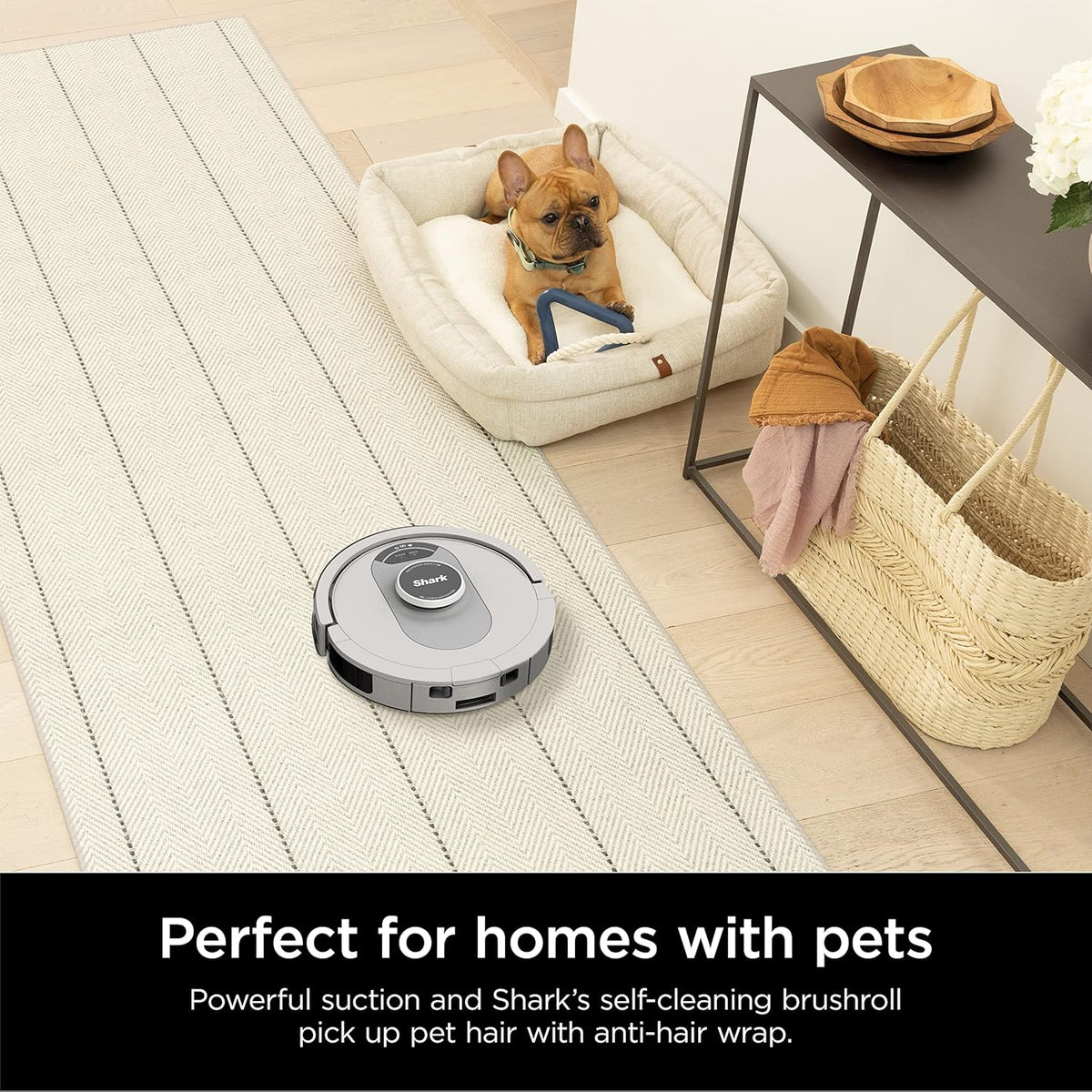 Shark AI Ultra Robot Vacuum With Matrix Clean, 60-Day Bagless Self-Empty Base, Black/Silver - AV2511AE/AV251WA (Renewed)