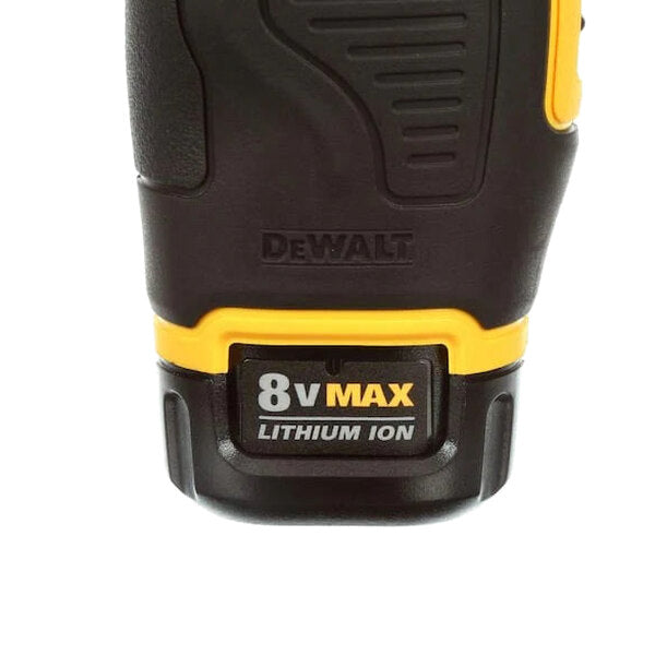 DEWALT 8V MAX Cordless Gyroscopic Screwdriver With Adjustable Handle, (2) 1.0Ah Batteries, Charger, And Bag