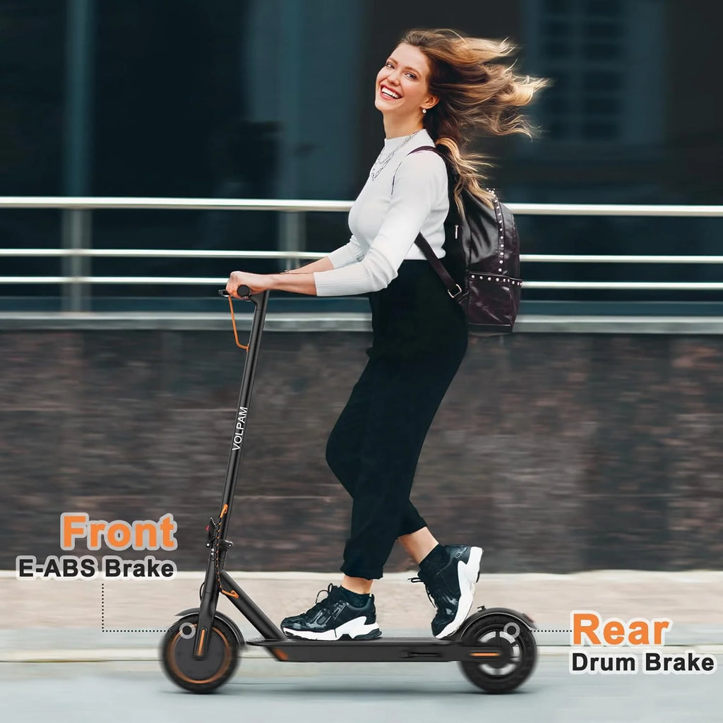 Electric Scooter With Solid Tires And Dual Braking - 350W/500W