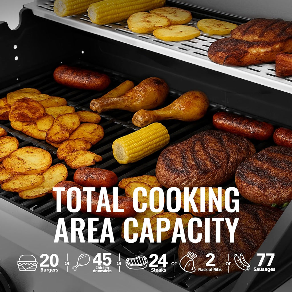 Royal Gourmet 5-Burner Liquid Propane Gas Grill With Side Burner, 602 Sq. In., 61 000 BTU - GA5401T