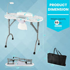 LDAILY Portable Nail Table With Electric Dust Collector