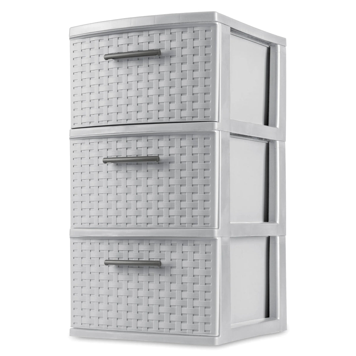 Sterilite 3 Drawer Weave Storage Tower - Cement