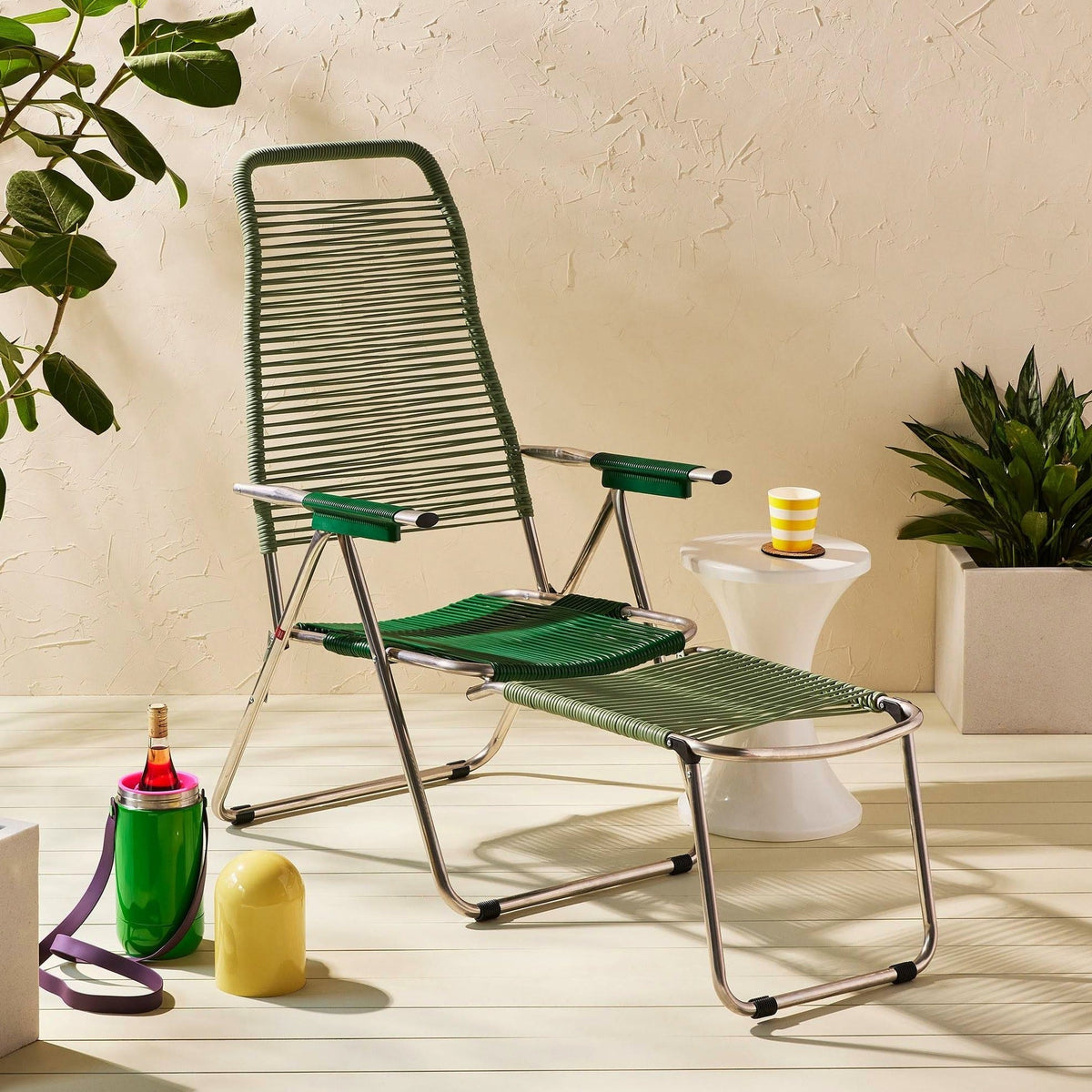 Spaghetti Outdoor Lounge Chair - Sage/Green