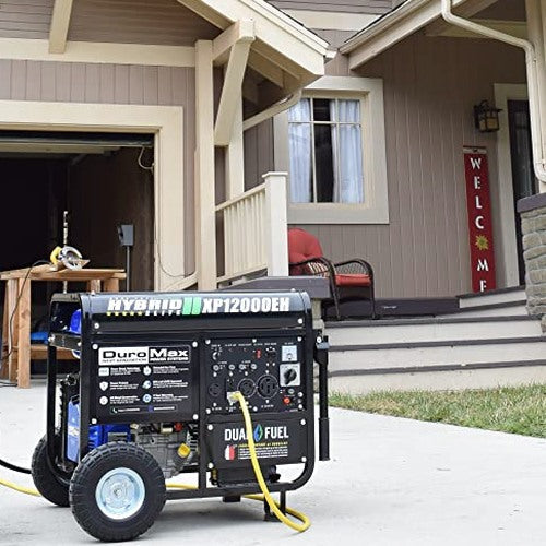 DuroMax Dual Fuel Generator 12,000W Gas/Propane, 457cc 4-Stroke Engine - XP12000EH