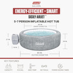Coleman Sicily Energy-Efficient AirJet Inflatable Hot Tub, 5-7 Person - Sicily