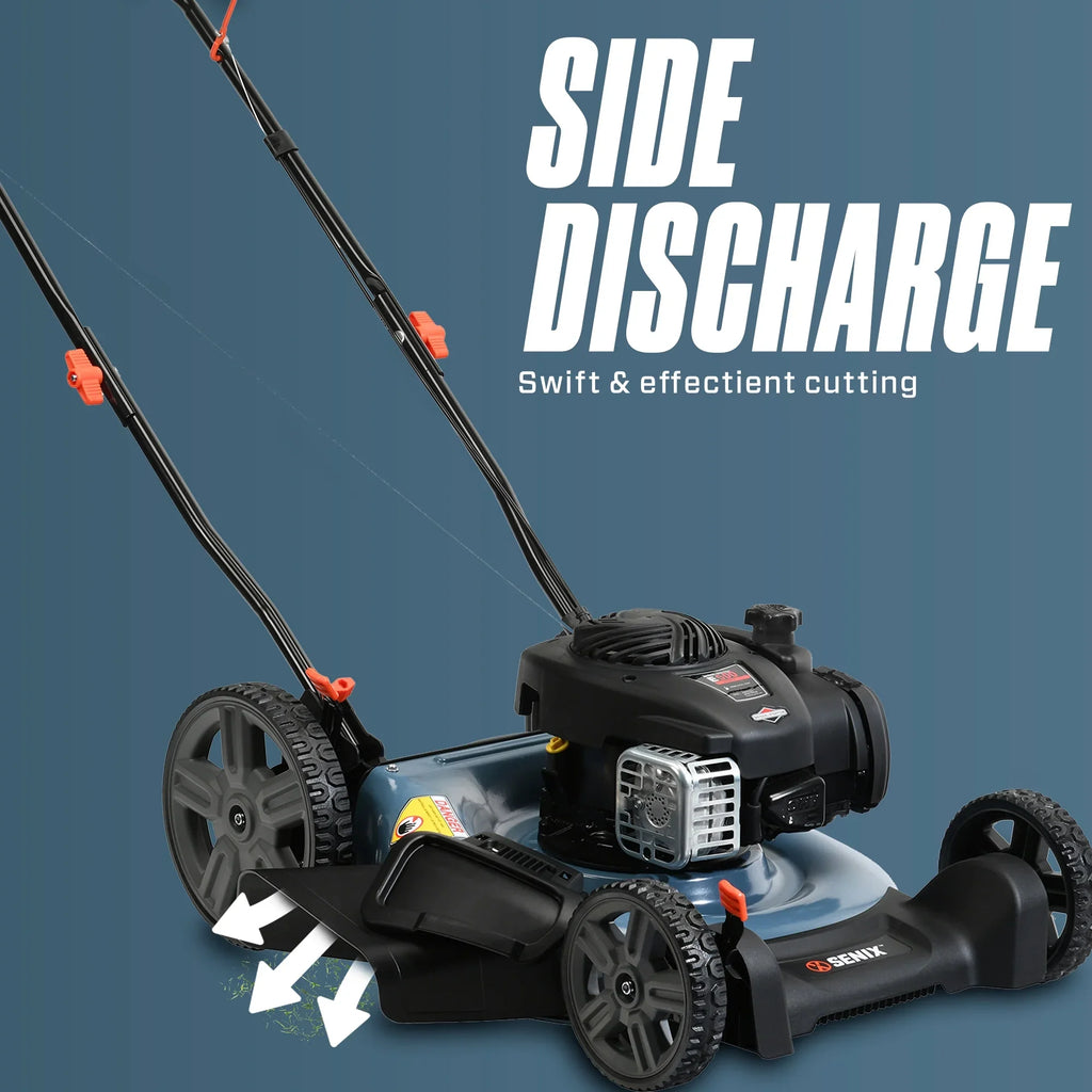 Senix Gas Push Lawn Mower 21-Inch 140 cc 4-Cycle Briggs & Stratton Engine - LSPG-M6