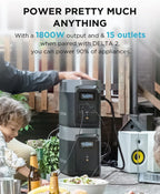 EF ECOFLOW DELTA 2 Smart Extra Battery 1024Wh LiFePO4 Expansion Battery - DELTA 2