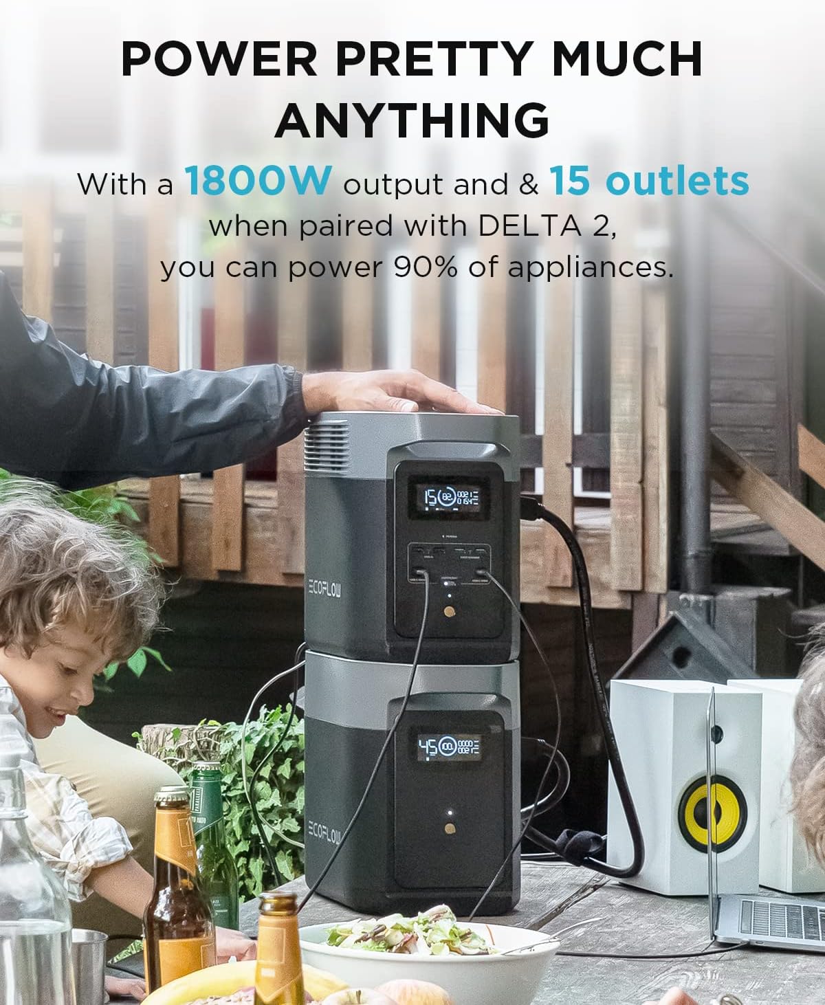 EF ECOFLOW DELTA 2 Smart Extra Battery 1024Wh LiFePO4 Expansion Battery - DELTA 2