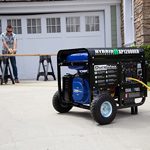 DuroMax Dual Fuel Generator 12,000W Gas/Propane, 457cc 4-Stroke Engine - XP12000EH
