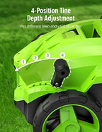 SWIPESMITH 13-Inch 12 Amp Electric Dethatcher Scarifier With Foldable Handle - 2-in-1