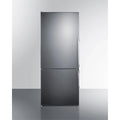 Summit 28 in Wide 14 cu ft Counter Depth Bottom Freezer Refrigerator Stainless Steel - FFBF283SSLHD