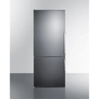 Summit 28 in Wide 14 cu ft Counter Depth Bottom Freezer Refrigerator Stainless Steel - FFBF283SSLHD