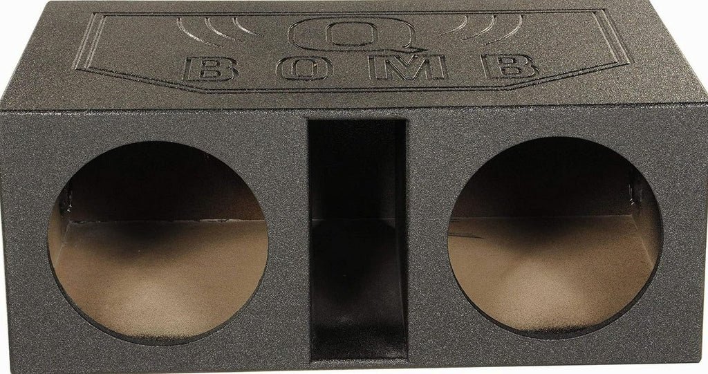 QPower Dual 12in Vented Subwoofer Box - QBOMB12VL