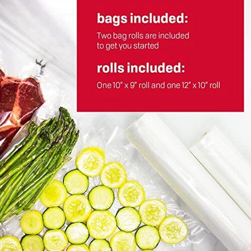 Nesco Deluxe Food Vacuum Sealer, 130 Watts With Bags And Viewing Lid - VS-12
