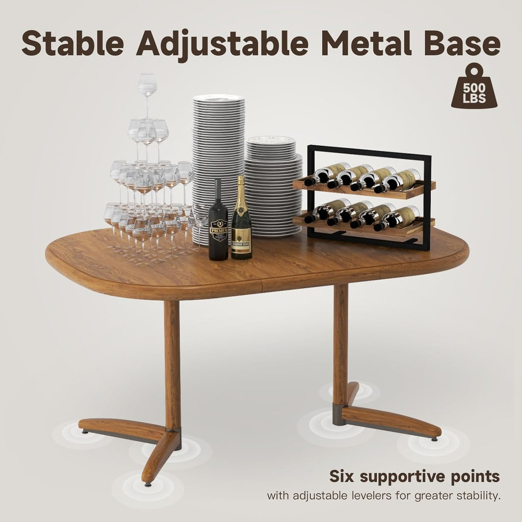 Chromcraft Extendable Dining Table For 4 To 6 Persons With 18 Inch Extension Leaf - Chestnut