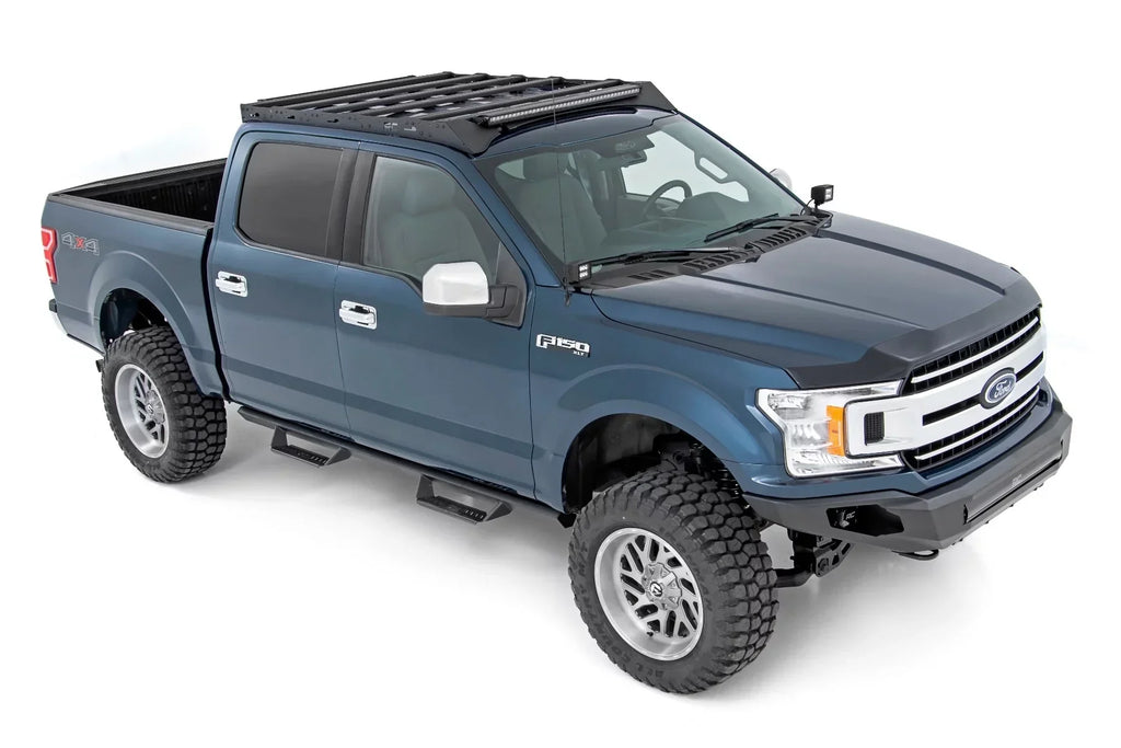 Rough Country Roof Rack System With 40in Front Facing LED For 15-18 Ford F-150 - 51021