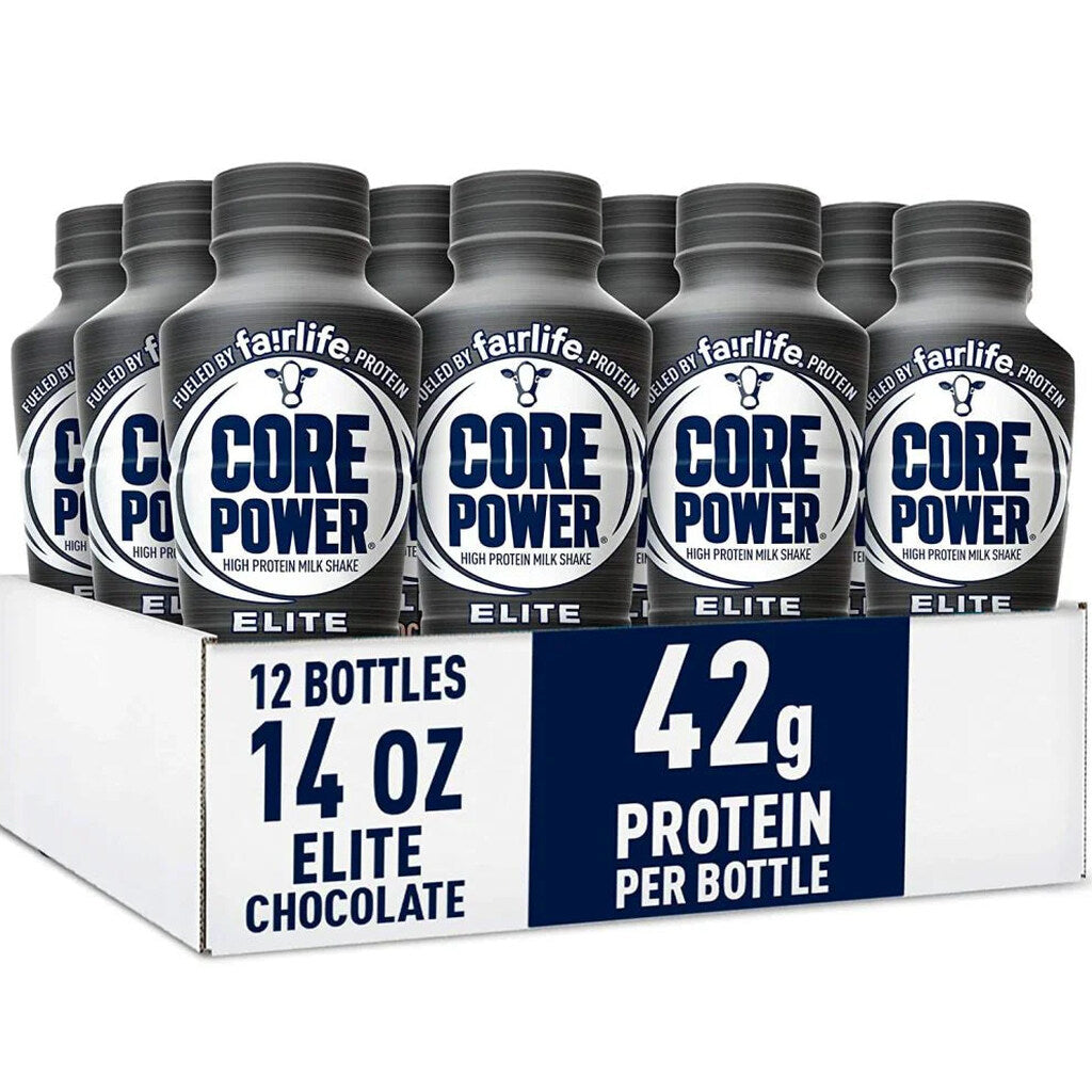 Core Power Elite High Protein Recovery Drink, Chocolate, 14 Fl Oz, Pack Of 12