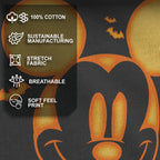 Women's Mickey & Friends Halloween Pumpkin Face Graphic Tee Black 2X Large