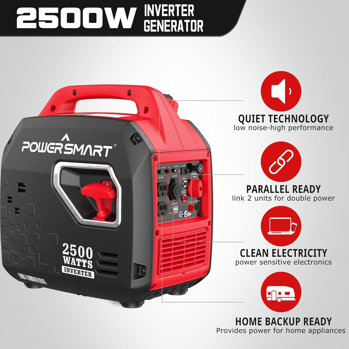PowerSmart 2500-Watt Portable Inverter Generator