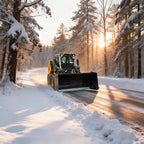 Skid Steer Single Box Snow Pusher Attachment, 48-Inch Inner Width - Universal Quick Attach