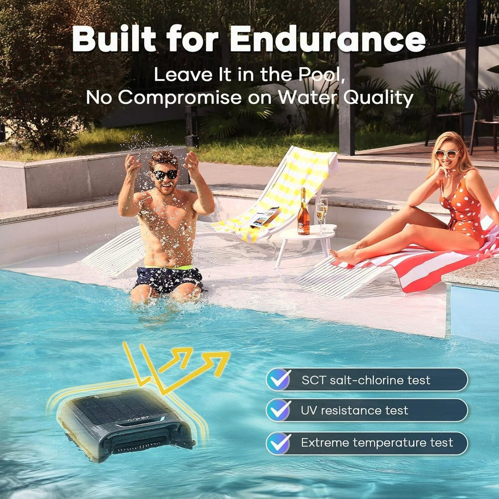 AIPER Solar Pool Skimmer, Gray, 4 Liters - Surfer S2