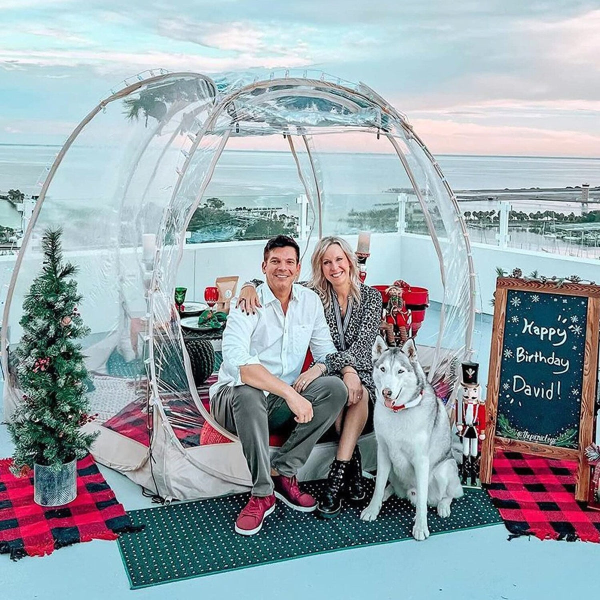 Alvantor Bubble Tent Pop Up Gazebo 8-10 Person 3.6x3.6x2.4H m