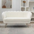 Mid-Century Modern Tufted Loveseat 59in Upholstered Sofa
