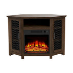 45 inch Industrial Corner Electric Fireplace TV Stand Console Table - 17 Electric Fireplace