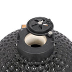 SalonMore 13in Round Ceramic Charcoal Grill - Black