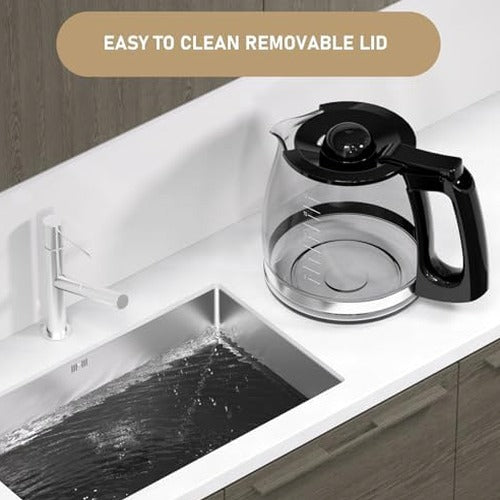 12-Cup Replacement Glass Coffee Carafe Compatible With Hamilton Beach FlexBrew - 990136800