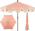 JONATHAN Y 9 ft Classic Cottage Tassel Market Patio Umbrella - UMB1001