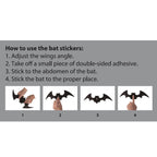 Bats Wall Decorations, Black, 68 Pieces, Halloween by Way To Celebrate