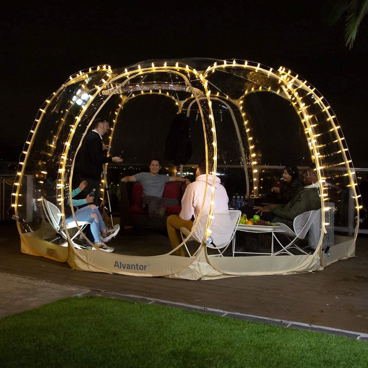 Alvantor Bubble Tent Pop Up Gazebo 8-10 Person 3.6x3.6x2.4H m