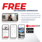 Sunny Health & Fitness Elite Connected Recumbent Cross Trainer Elliptical With Arm Exercisers - SF-RBE420049