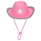 Vibrant Life Halloween Cowboy Hat Costume for Dogs and Cats, Pink