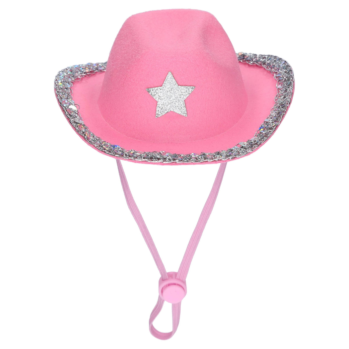 Vibrant Life Halloween Cowboy Hat Costume for Dogs and Cats, Pink