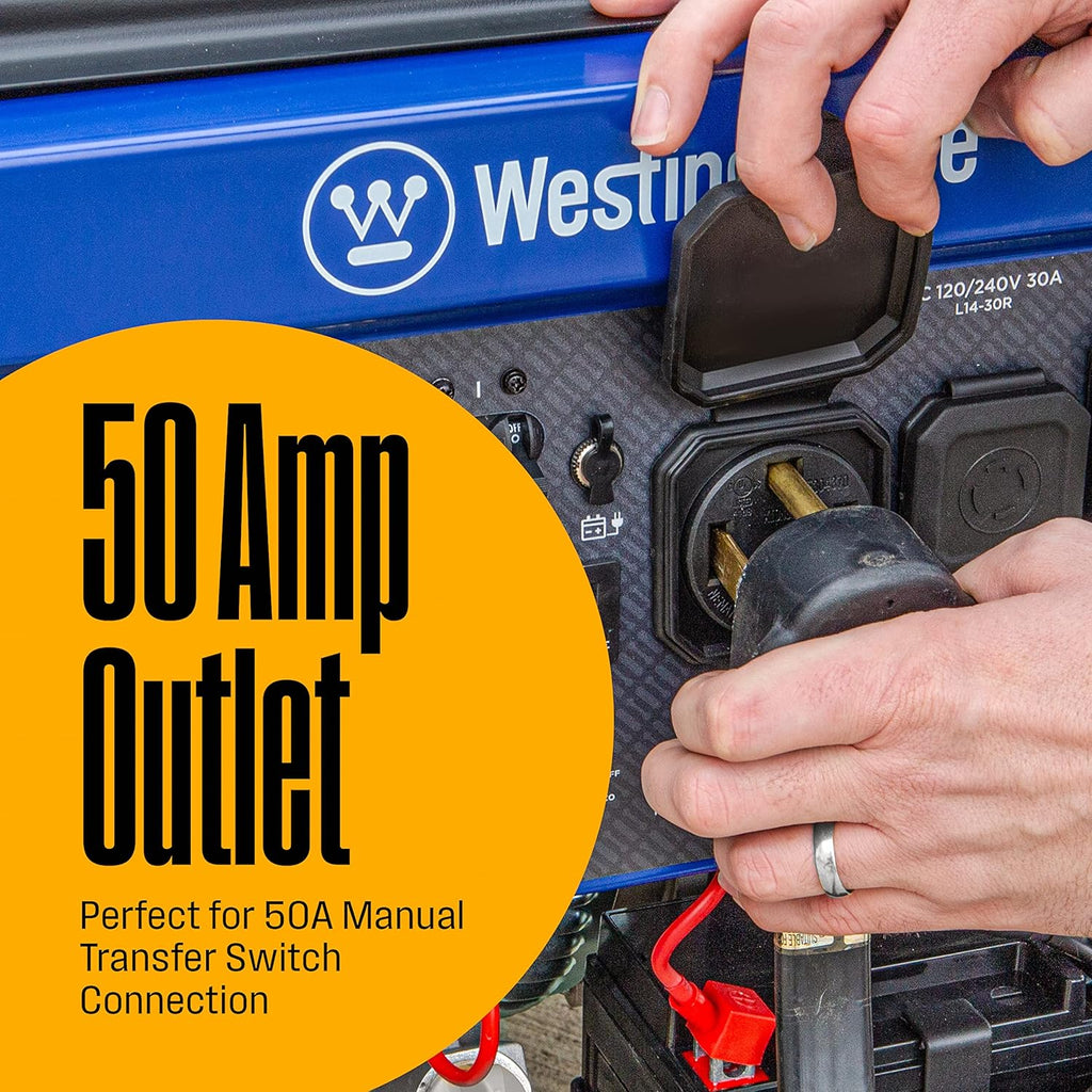 Westinghouse Tri-Fuel Portable Generator, 12500 Peak Watts, Remote Electric Start, Transfer Switch Ready