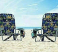 Tommy Bahama Folding Backpack Beach Chair, Blue, 2 Pack - 735752