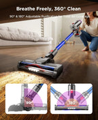 Senville Cordless Stick Vacuum Cleaner - 550W, 55 Min Runtime