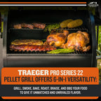 Traeger Grills Pro 22 Wood Pellet Grill And Smoker, 572 Sq. In., 18lb Hopper, Bronze