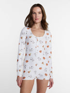 Peanuts Snoopy Women's and Women's Plus Pumpkin One Piece Sleep Romper