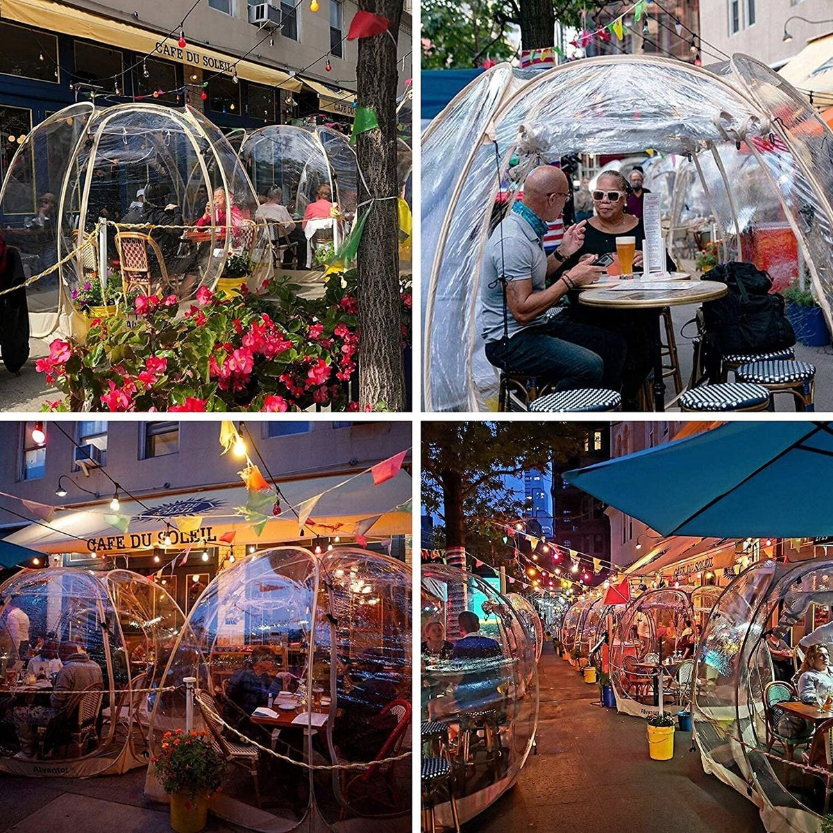 Alvantor Bubble Tent Pop Up Gazebo 8-10 Person 3.6x3.6x2.4H m