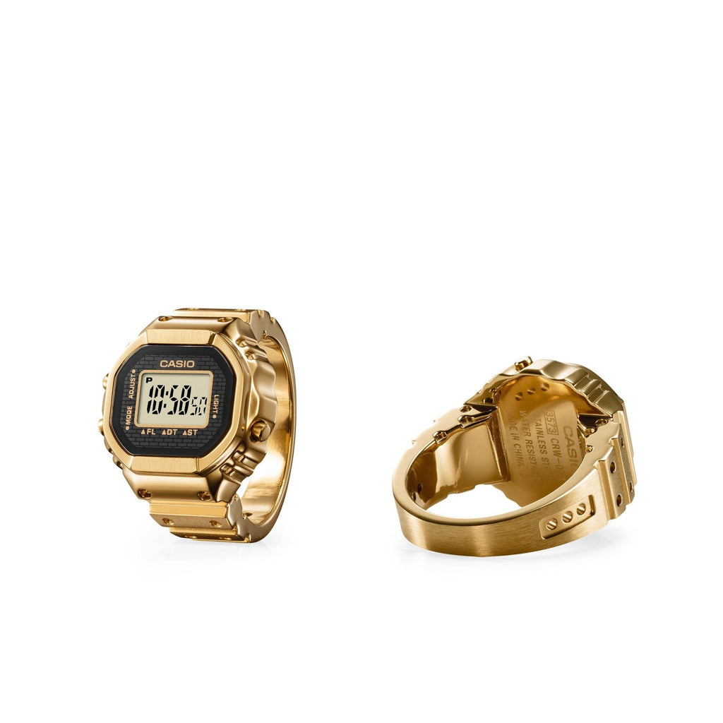 Casio Digital Watch Ring, Gold