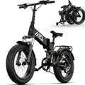 TST 4.0 Fat Tire Foldable Electric Bike, 48V 13Ah, 750W, 20 inch, Black