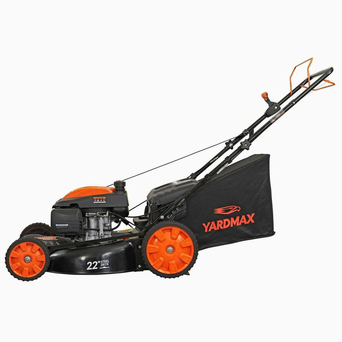 YARDMAX 22 inch 201cc 3-in-1 Gas Self-Propelled Lawn Mower With CVT And High Wheels - YG2860