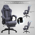 Blue Whale PU Leather Big And Tall Ergonomic Office Gaming Chair, 350 Pounds - B0BTCQ3VVW