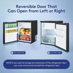 Bodega RV Refrigerator Freezer 2.3 cu ft / 65L Compact Dual-Zone Portable Fridge - CR65