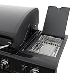 Kenmore 4-Burner Smart Gas Grill With Side Searing Burner, Black With Chrome Accents
