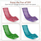 Acacia Wood Outdoor Patio Rocking Chair With Widened Slatted Seat And High Back