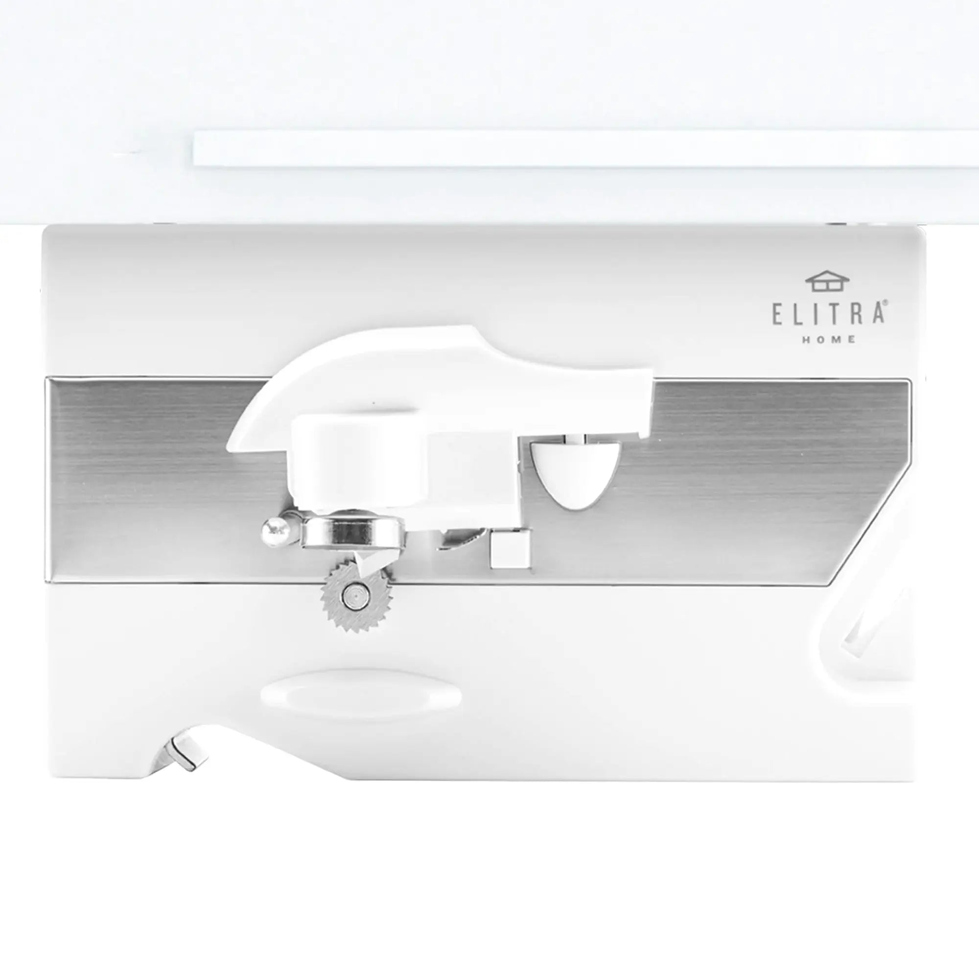 Elitra 3 In 1 Under Cabinet Electric Can Opener, Blade Sharpener And Bottle Opener - White